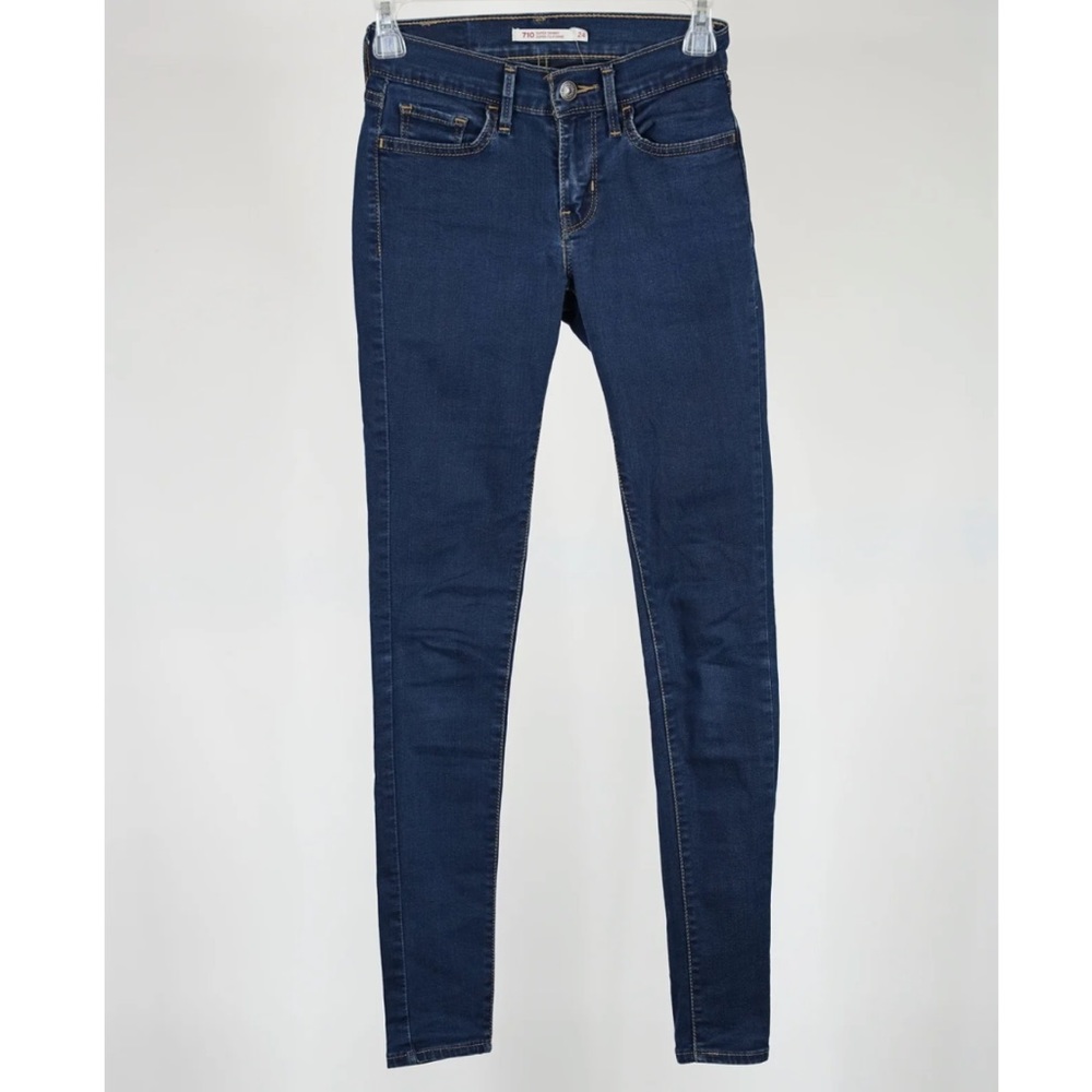 Ladies Levi's Dark Wash 710 Super Skinny Jeans
